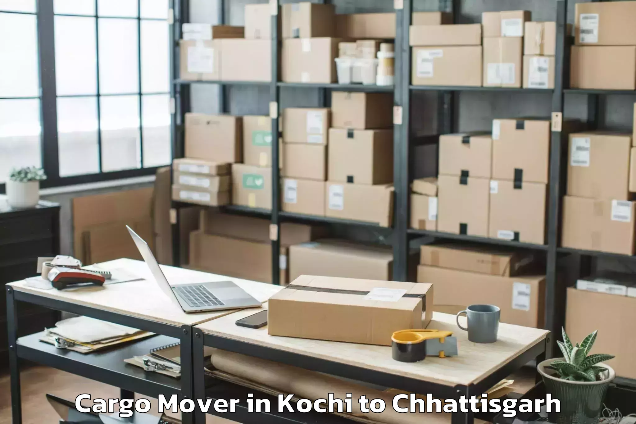 Quality Kochi to Kalinga University Raipur Cargo Mover